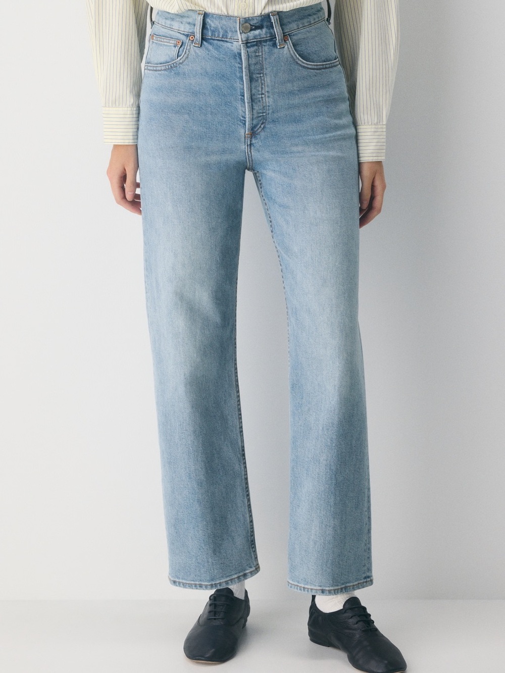 Denim Forum The Arlo Hi-Rise Straight Jean Size 27 - 7 Yrs Bleu Taboo